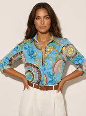 Grafische dames blouse met print - Valentina