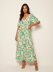 Grafische maxi zomerjurk - Fleur