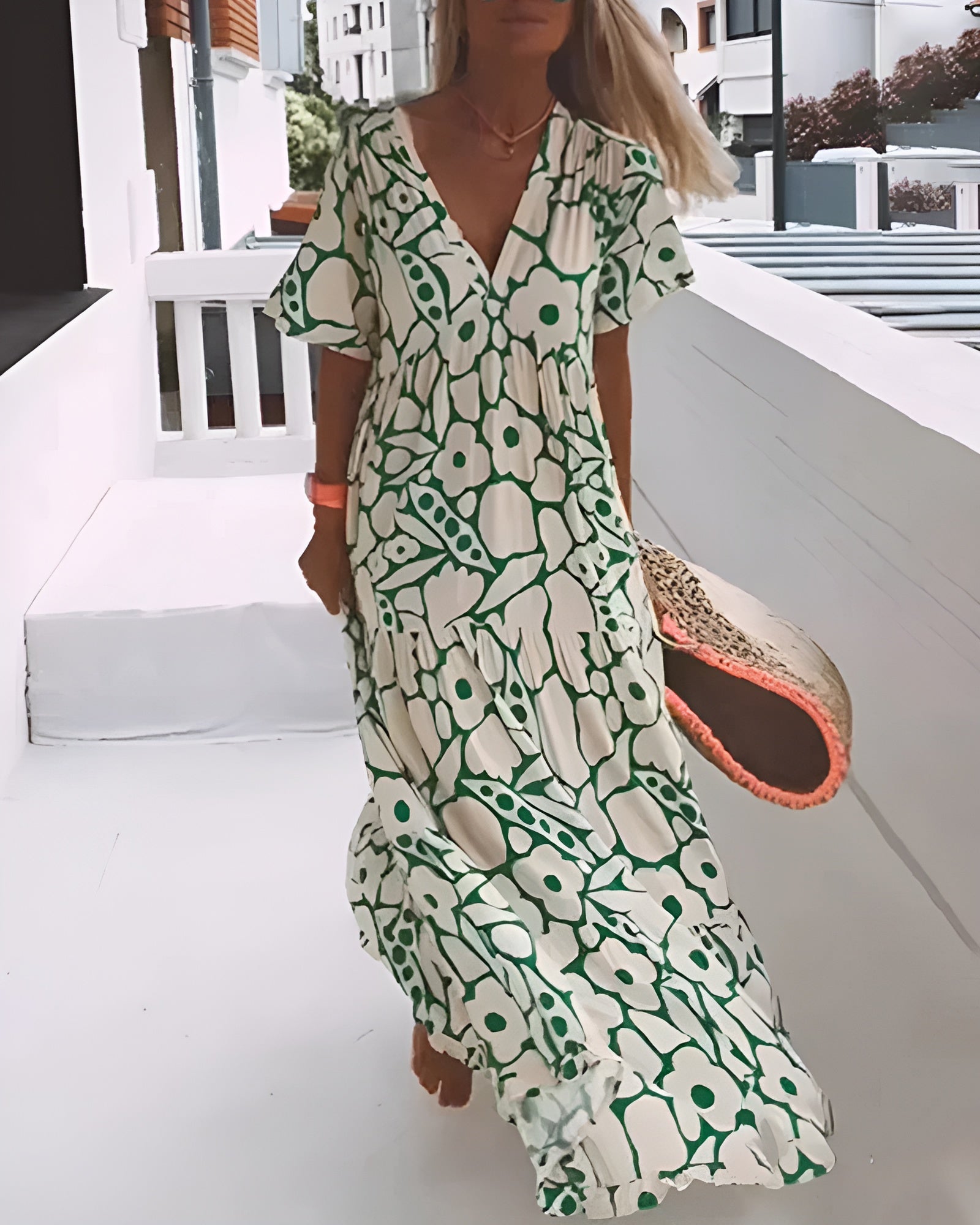 Grafische maxi zomerjurk - Fleur