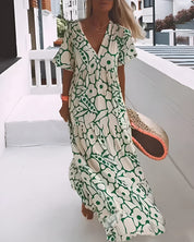 Grafische maxi zomerjurk - Fleur