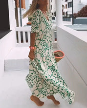 Grafische maxi zomerjurk - Fleur