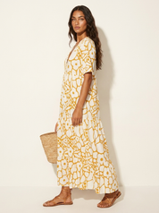 Grafische maxi zomerjurk - Fleur