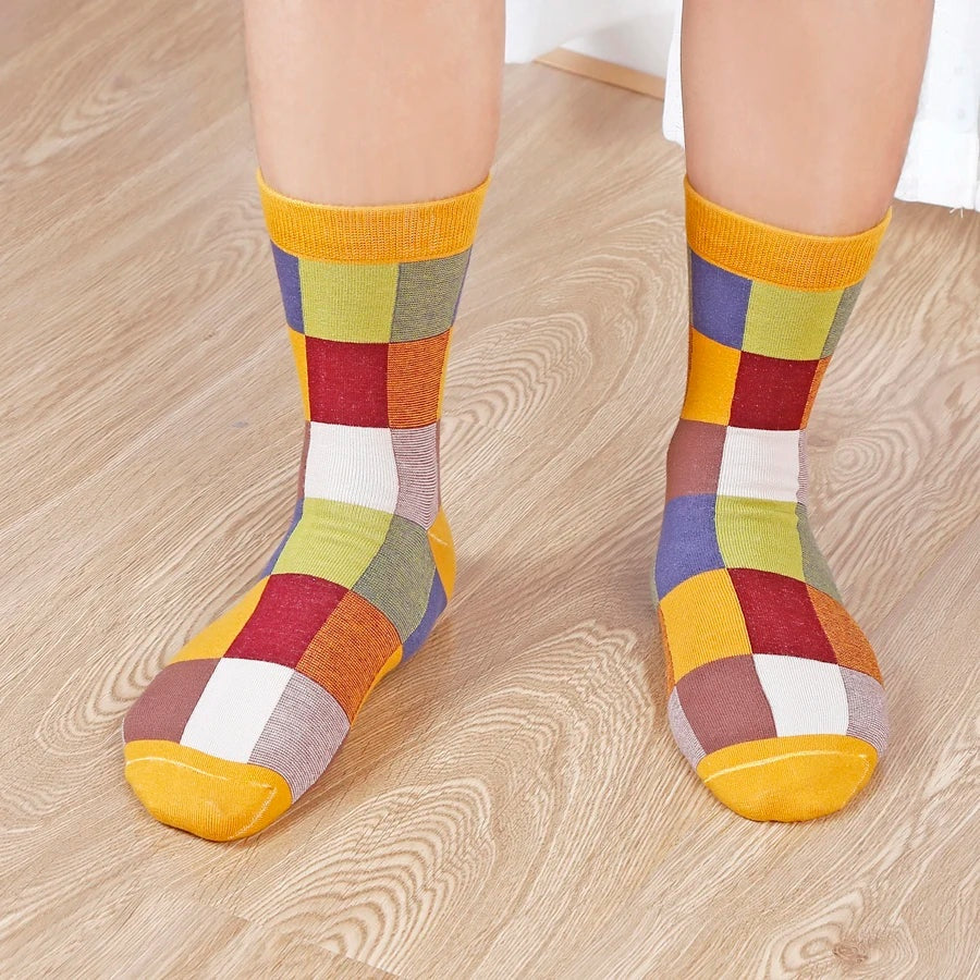 Grafische dames sokkenset met kleurvlakken – Color Theory