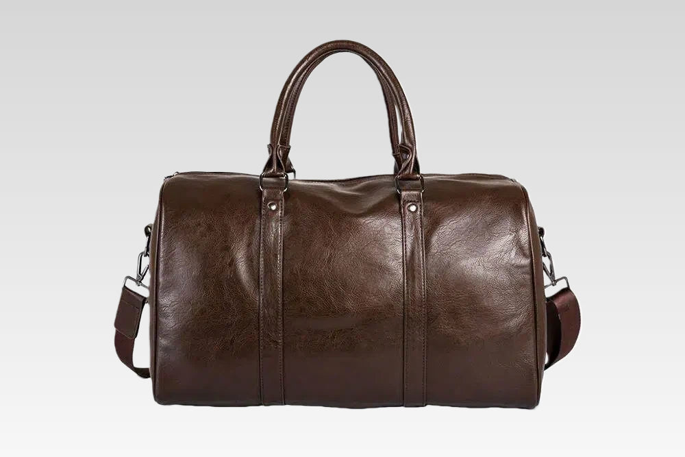 Grote reistas met leerlook – lichtgewicht PU weekendtas