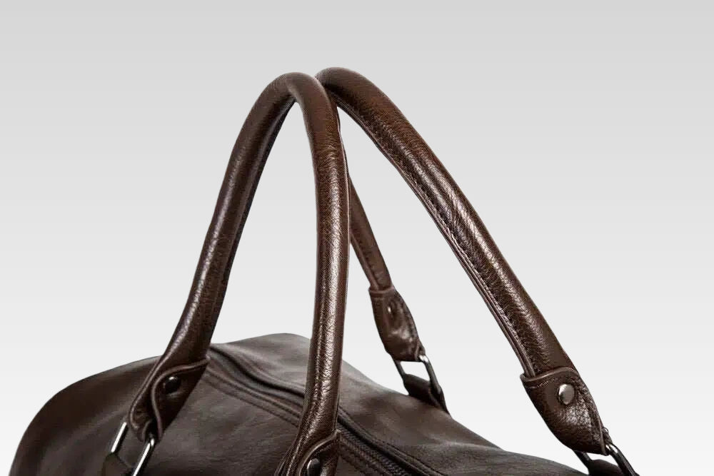 Grote reistas met leerlook – lichtgewicht PU weekendtas