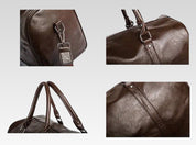 Grote reistas met leerlook – lichtgewicht PU weekendtas