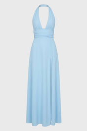 Halter maxi jurk met diepe V-hals - Alessia