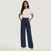 High-waist damesbroek met wijde pijpen - Amélie