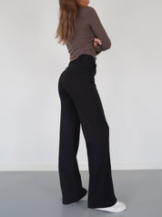 High-waist pantalon met rechte pijpen - Elise