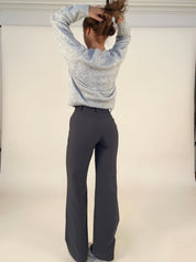 High-waist pantalon met rechte pijpen - Elise