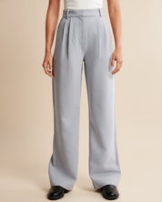 stijlvolle dames broek met hoge taille en wijde pijpen
