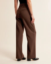 stijlvolle dames broek met hoge taille en wijde pijpen