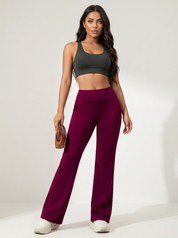 High waist yoga broek wide leg - Elara