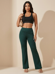 High waist yoga broek wide leg - Elara