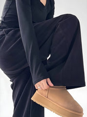 Hoge taille corduroy palazzo broek met knopen – Aurianne