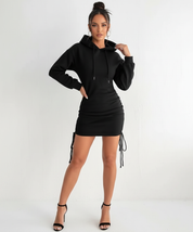 Hoodie jurk met verstelbare details – Elowyn