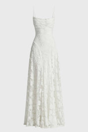 Jacquard maxi jurk met fijne bandjes - Vivienne