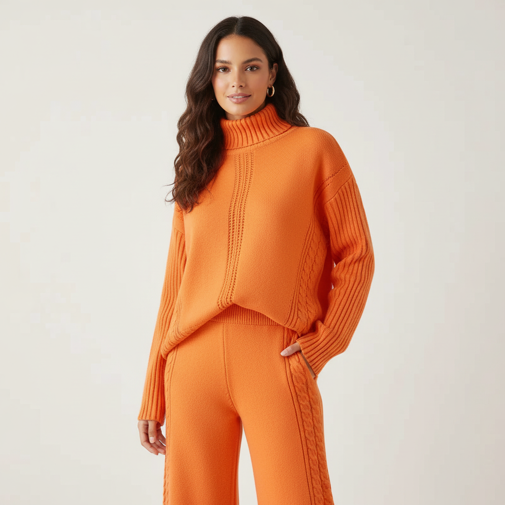 Kabelgebreide co-ord set – Isabella