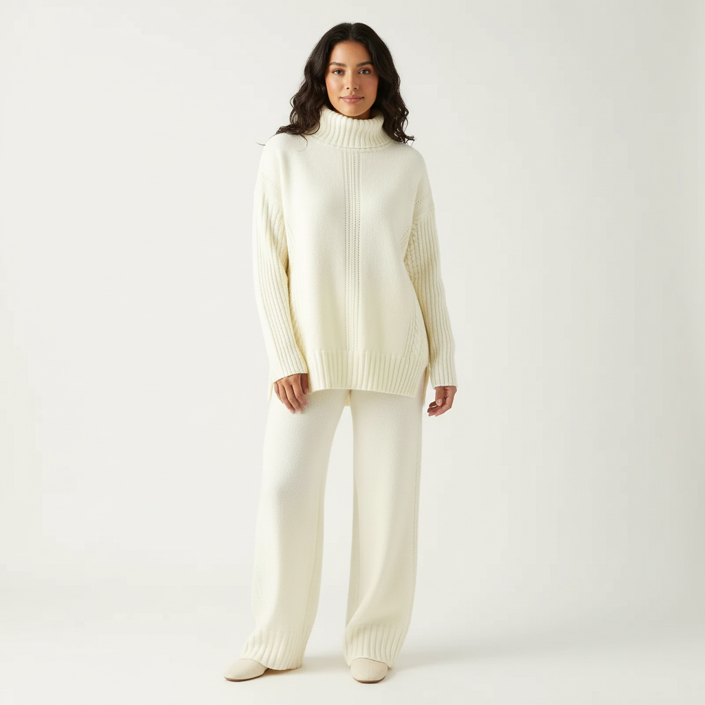 Kabelgebreide co-ord set – Isabella