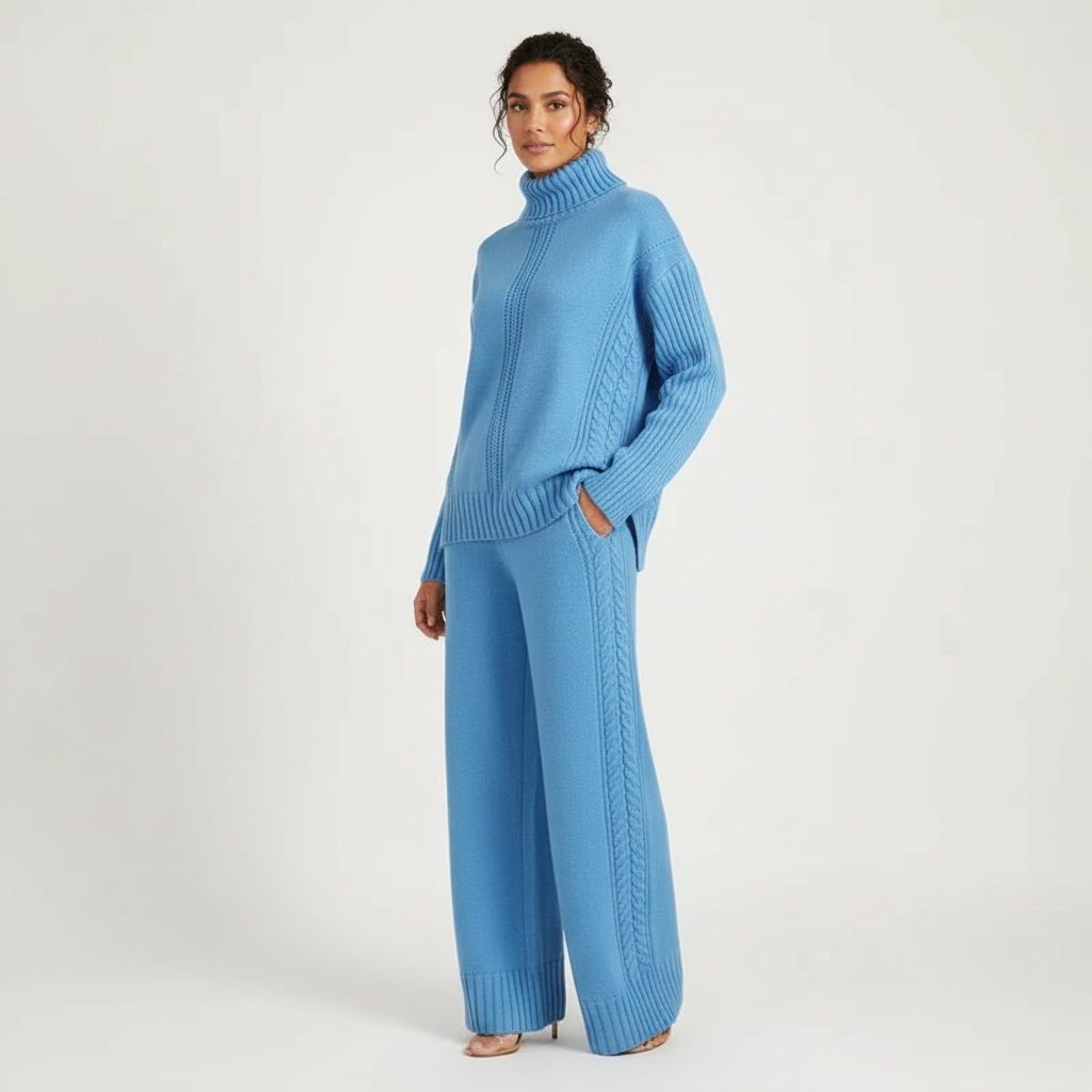 Kabelgebreide co-ord set – Isabella