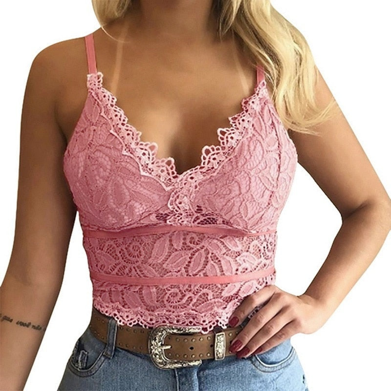 Lace women’s V-neck top – Kyara