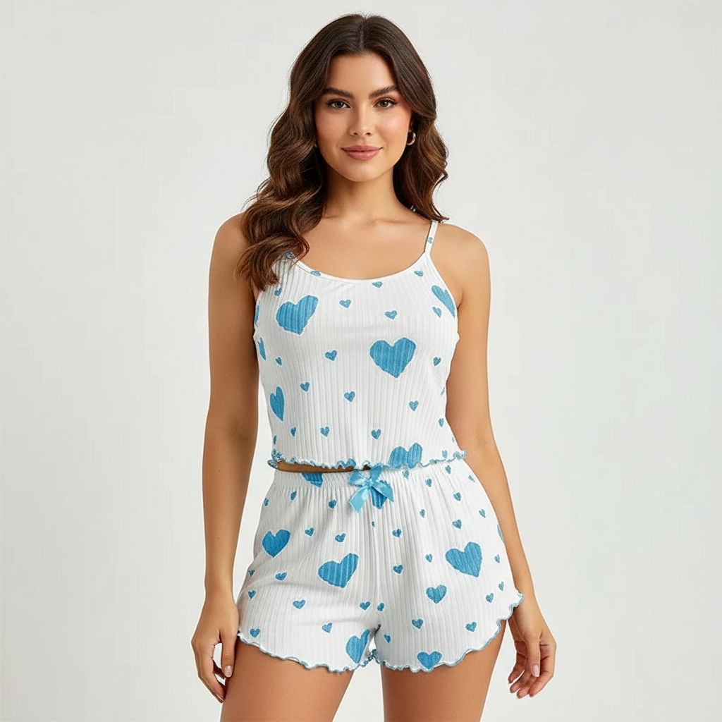 Katoenen dames short pyjama set – Rosalie