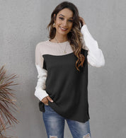 Kleurblok dames trui met lange mouwen – Rudy