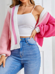 Kleurrijk dames vest met colourblock design – Mirelle