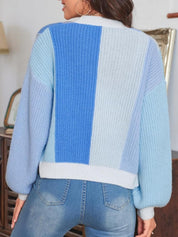 Kleurrijk dames vest met colourblock design – Mirelle