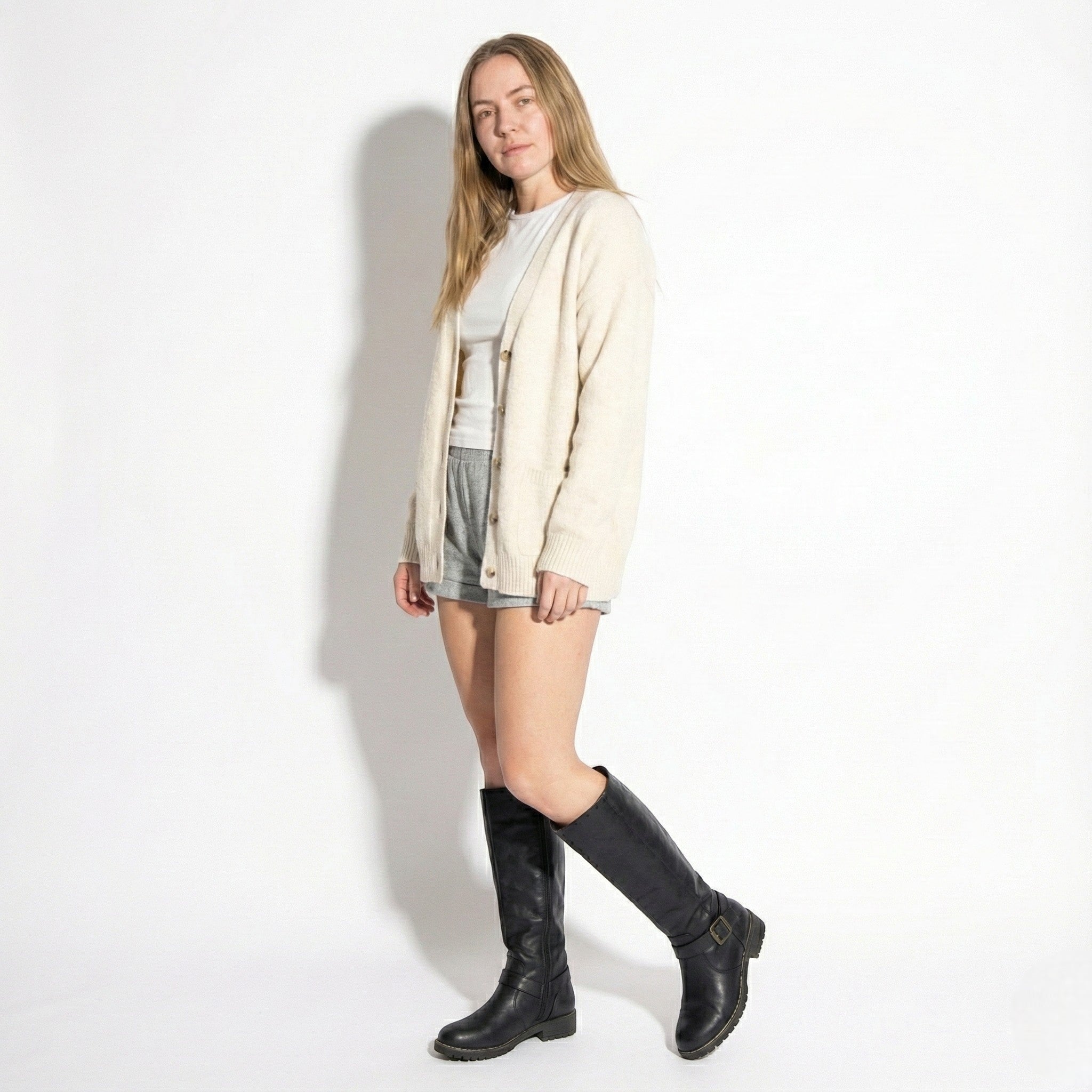 Kniehoge dameslaarzen van leer