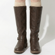 Kniehoge dameslaarzen van leer