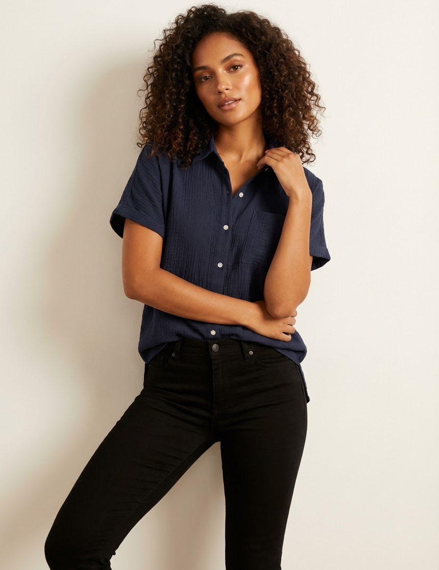 Short-sleeve women's blouse – Maëlys