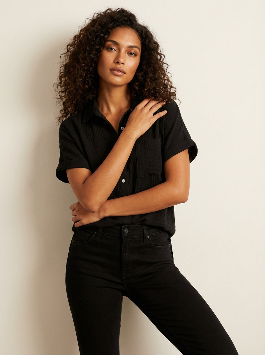 Korte mouwen blouse dames – Maëlys