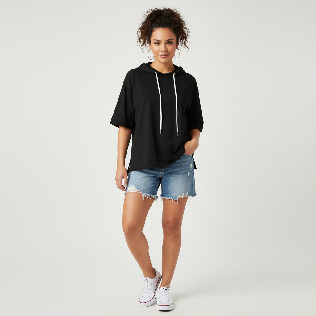 Korte mouw hoodie dames – Louna