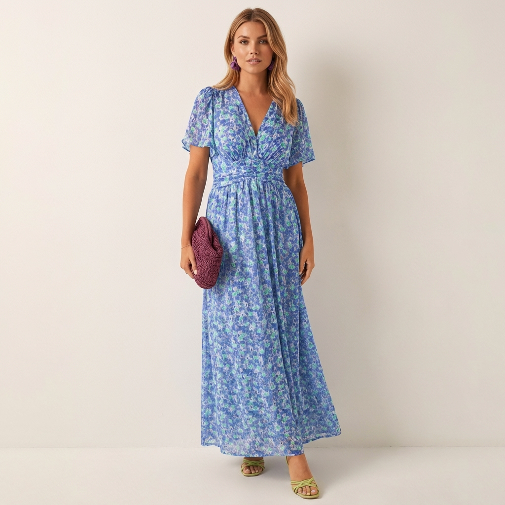 elegante en vloeiende jurk met flatterende pasvorm voor een stijlvolle en vrouwelijke uitstraling