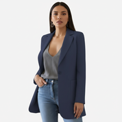 Lange dames blazer met voorzak – Élodine