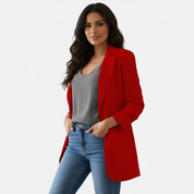 Lange dames blazer met voorzak – Élodine