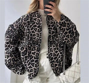 Leopard print dames bomberjack – Grace