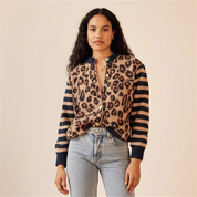 Leopard print knit cardigan dames – Rebel