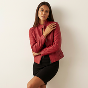 Leren dames jas kort getailleerd – Amélie