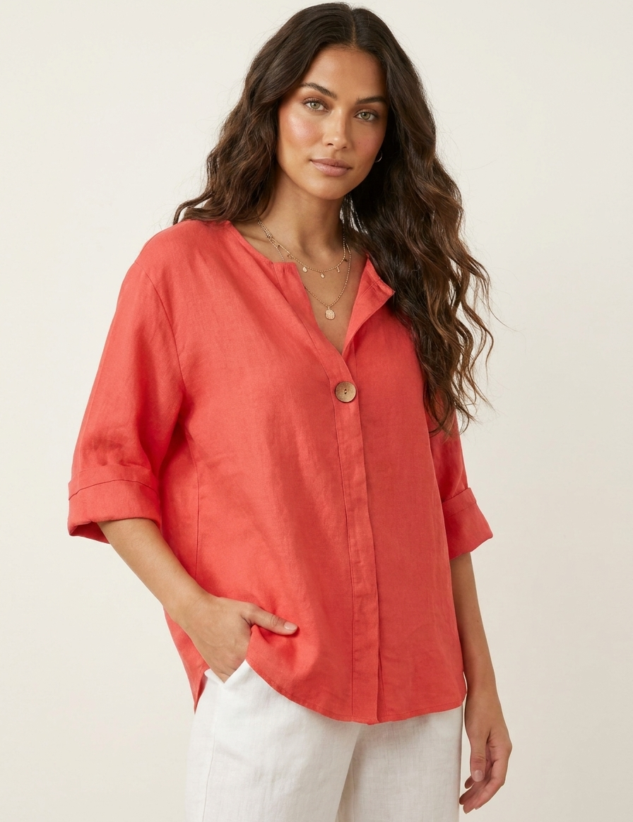 Lightweight Breathable Linen Women's Blouse – Nora