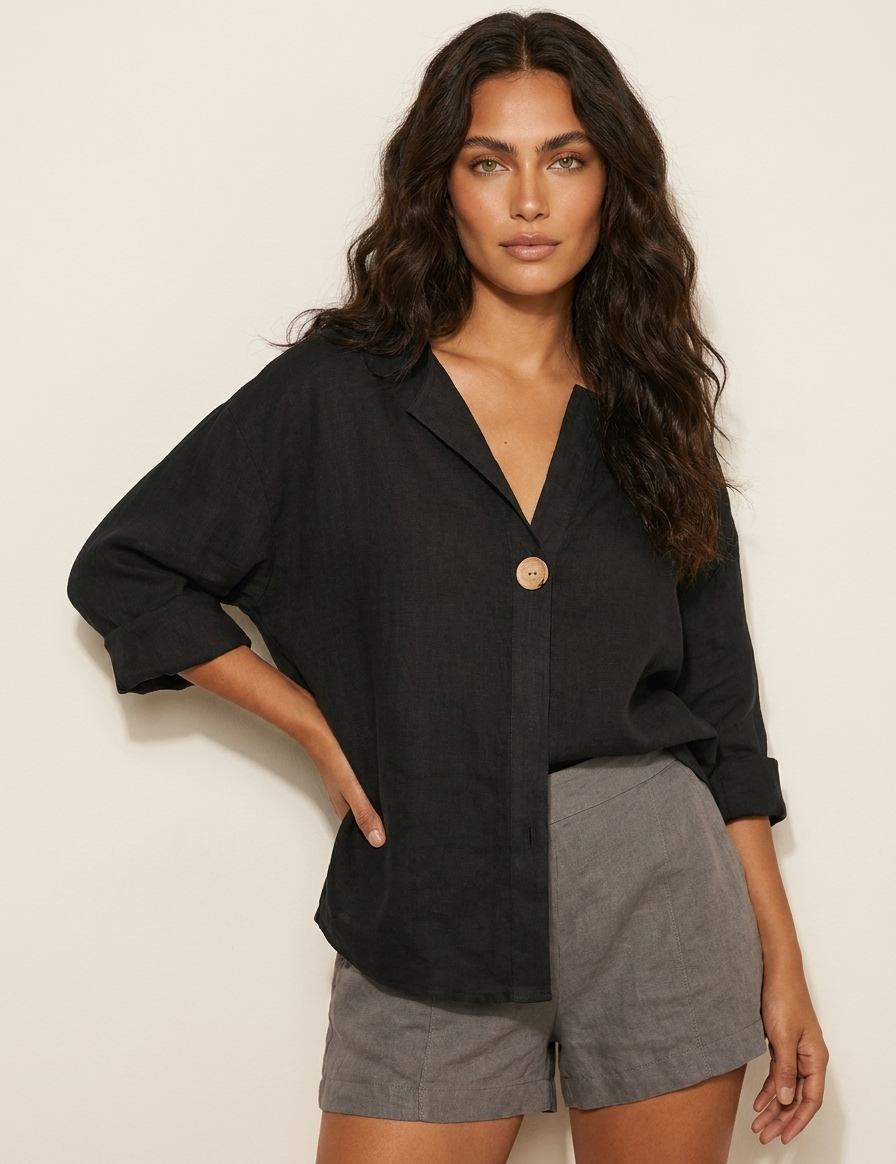 Lightweight Breathable Linen Women's Blouse – Nora