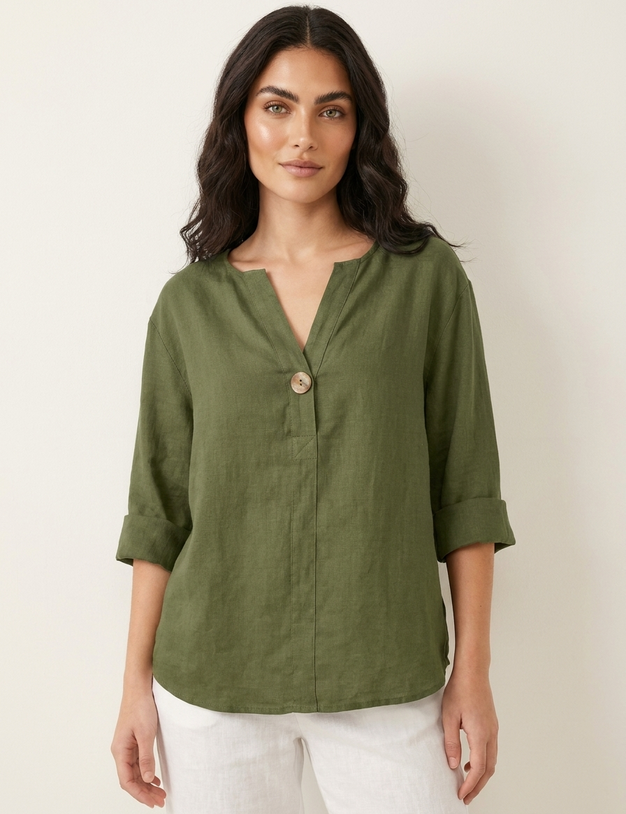 Lightweight Breathable Linen Women's Blouse – Nora