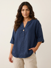 Lichtgewicht Ademende Linnen Damesblouse – Nora