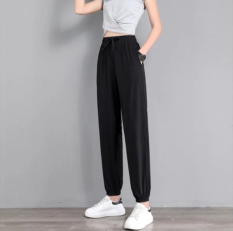 Lichtgewicht dames jogger met elastische taille