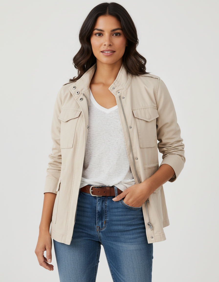 Lichtgewicht dames utility jas met zakken – Maëlle