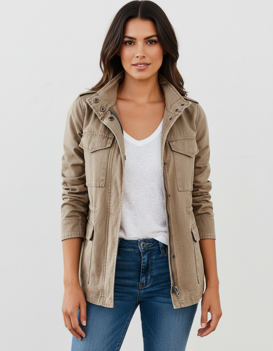 Lichtgewicht dames utility jas met zakken – Maëlle