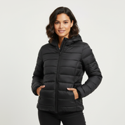 Lichtgewicht gewatteerde dames jas met capuchon – Aria