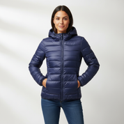 Lichtgewicht gewatteerde dames jas met capuchon – Aria