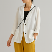 Linnen dames blazer met relaxed fit - Lena